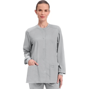 image:imageCherokee WW Professionals Scrub Jacket for Women Snap FrontGrey