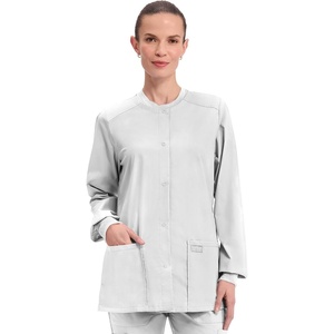 image:imageCherokee WW Professionals Scrub Jacket for Women Snap FrontWhite