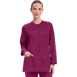 image:imageCherokee WW Professionals Scrub Jacket for Women Snap FrontWine