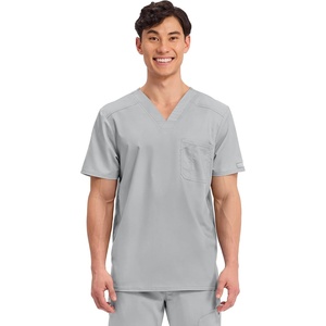 image:imageCherokee WW Revolution Scrub for Mens Tuckable VNeck Top 1 Chest PocketGrey