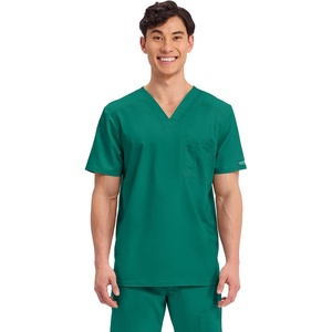 image:imageCherokee WW Revolution Scrub for Mens Tuckable VNeck Top 1 Chest PocketHunter Green