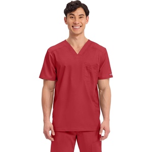 image:imageCherokee WW Revolution Scrub for Mens Tuckable VNeck Top 1 Chest PocketRed