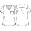 image:imageCherokee Euphoria Women Scrubs Top Tuckable VNeck CK788ACiel Blue