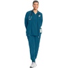 image:imageCherokee Infinity Scrub Jacket for Women Zip Front Contemporary FitCaribbean Blue