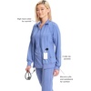 image:imageCherokee Infinity Scrub Jacket for Women Zip Front Contemporary FitCiel