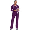 image:imageCherokee Infinity Scrub Jacket for Women Zip Front Contemporary FitEggplant