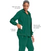 image:imageCherokee Infinity Scrub Jacket for Women Zip Front Contemporary FitHunter Green