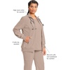 image:imageCherokee Infinity Scrub Jacket for Women Zip Front Contemporary FitKhaki