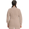 image:imageCherokee Infinity Scrub Jacket for Women Zip Front Contemporary FitKhaki