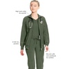image:imageCherokee Infinity Scrub Jacket for Women Zip Front Contemporary FitOlive