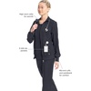 image:imageCherokee Infinity Scrub Jacket for Women Zip Front Contemporary FitPewter