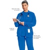 image:imageCherokee Infinity Scrub Jacket for Women Zip Front Contemporary FitRoyal