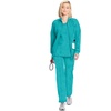 image:imageCherokee Infinity Scrub Jacket for Women Zip Front Contemporary FitTeal Blue