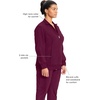 image:imageCherokee Infinity Scrub Jacket for Women Zip Front Contemporary FitWine