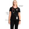image:imageCherokee Infinity Scrub Top for Women Mock Wrap StretchBlack
