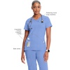 image:imageCherokee Infinity Scrub Top for Women Mock Wrap StretchBlue