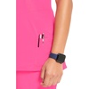 image:imageCherokee Infinity Scrub Top for Women Mock Wrap StretchCarmine Pink