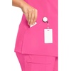 image:imageCherokee Infinity Scrub Top for Women Mock Wrap StretchCarmine Pink