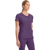 image:imageCherokee Infinity Scrub Top for Women Mock Wrap StretchEggplant