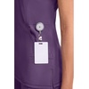image:imageCherokee Infinity Scrub Top for Women Mock Wrap StretchEggplant