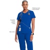 image:imageCherokee Infinity Scrub Top for Women Mock Wrap StretchGalaxy Blue
