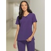 image:imageCherokee Infinity Scrub Top for Women Mock Wrap StretchGrape
