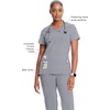 image:imageCherokee Infinity Scrub Top for Women Mock Wrap StretchGrey