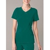 image:imageCherokee Infinity Scrub Top for Women Mock Wrap StretchHunter Green