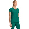 image:imageCherokee Infinity Scrub Top for Women Mock Wrap StretchHunter Green