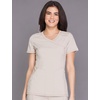 image:imageCherokee Infinity Scrub Top for Women Mock Wrap StretchKhaki