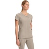 image:imageCherokee Infinity Scrub Top for Women Mock Wrap StretchKhaki