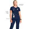 image:imageCherokee Infinity Scrub Top for Women Mock Wrap StretchNavy