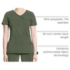 image:imageCherokee Infinity Scrub Top for Women Mock Wrap StretchOlive