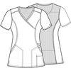 image:imageCherokee Infinity Scrub Top for Women Mock Wrap StretchOlive