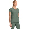 image:imageCherokee Infinity Scrub Top for Women Mock Wrap StretchOlive