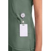 image:imageCherokee Infinity Scrub Top for Women Mock Wrap StretchOlive