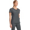 image:imageCherokee Infinity Scrub Top for Women Mock Wrap StretchPewter