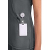 image:imageCherokee Infinity Scrub Top for Women Mock Wrap StretchPewter