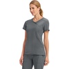 image:imageCherokee Infinity Scrub Top for Women Mock Wrap StretchPewter