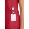 image:imageCherokee Infinity Scrub Top for Women Mock Wrap StretchRed