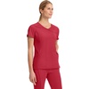 image:imageCherokee Infinity Scrub Top for Women Mock Wrap StretchRed