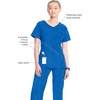 image:imageCherokee Infinity Scrub Top for Women Mock Wrap StretchRoyal