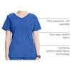 image:imageCherokee Infinity Scrub Top for Women Mock Wrap StretchRoyal