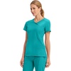 image:imageCherokee Infinity Scrub Top for Women Mock Wrap StretchTeal Blue