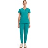 image:imageCherokee Infinity Scrub Top for Women Mock Wrap StretchTeal Blue
