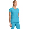 image:imageCherokee Infinity Scrub Top for Women Mock Wrap StretchTurquoise