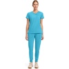 image:imageCherokee Infinity Scrub Top for Women Mock Wrap StretchTurquoise