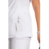 image:imageCherokee Infinity Scrub Top for Women Mock Wrap StretchWhite