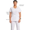 image:imageCherokee Infinity Scrub Top for Women Mock Wrap StretchWhite