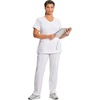 image:imageCherokee Infinity Scrub Top for Women Mock Wrap StretchWhite